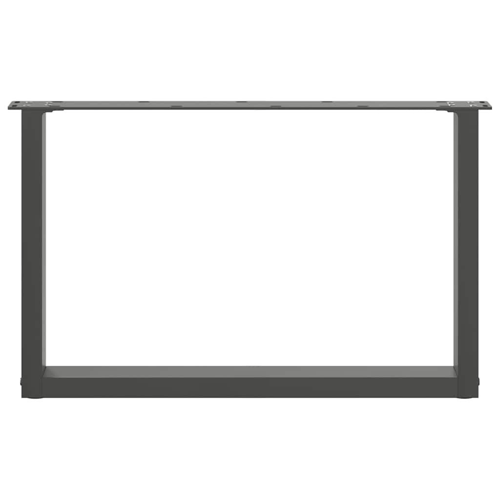 Couchtischbeine U-Form 2 Stk. Anthrazit 60x(42-43) cm Stahl