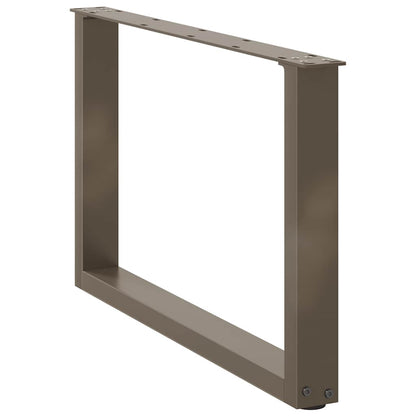 Couchtischbeine U-Form 2 Stk. Naturstahl 60x(42-43) cm Stahl