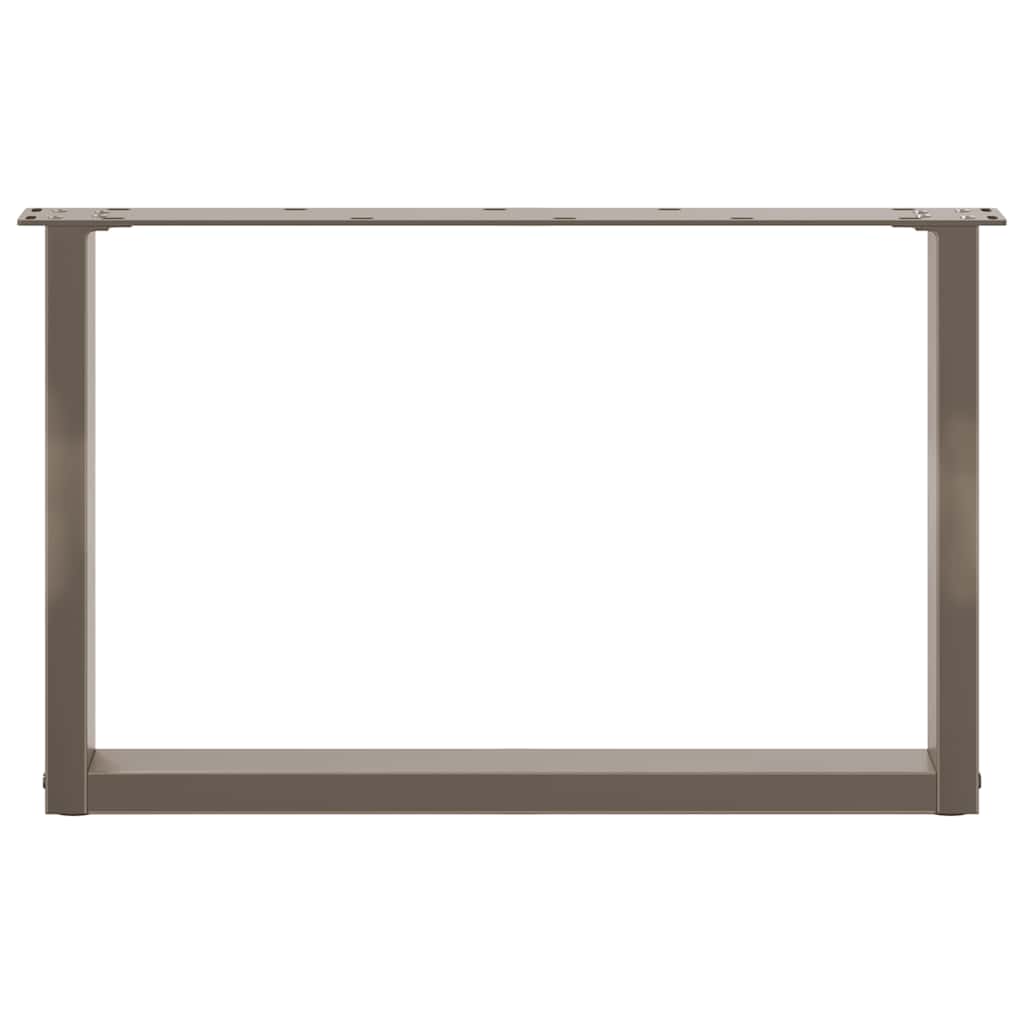 Couchtischbeine U-Form 2 Stk. Naturstahl 60x(42-43) cm Stahl