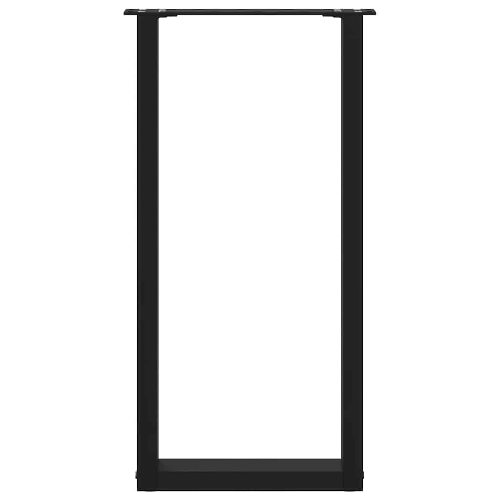 Konsolentischbeine U-Form 2 Stk. Schwarz 28x(72-73) cm Stahl