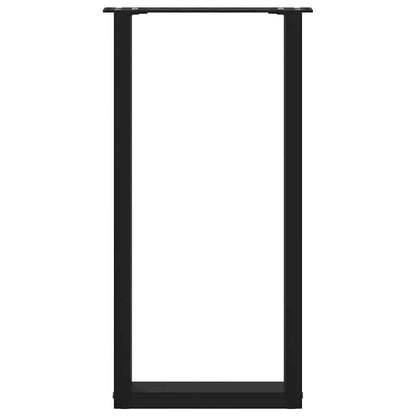 Konsolentischbeine U-Form 2 Stk. Schwarz 28x(72-73) cm Stahl