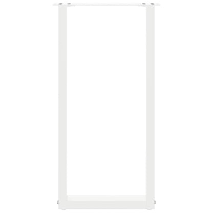 Konsolentischbeine U-Form 2 Stk. Weiß 28x(72-73) cm Stahl