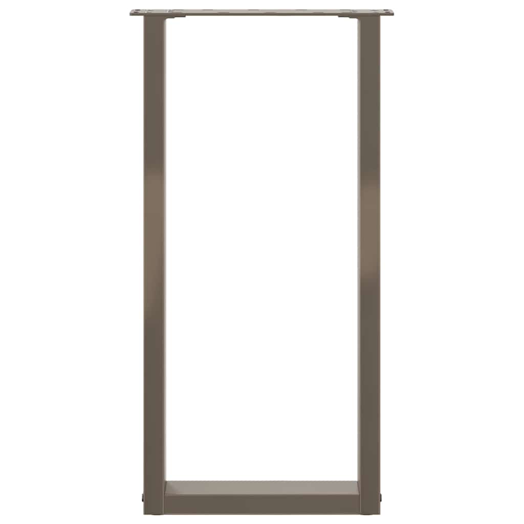 Konsolentischbeine U-Form 2 Stk. Naturstahl 28x(72-73) cm Stahl