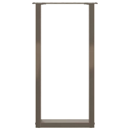 Konsolentischbeine U-Form 2 Stk. Naturstahl 28x(72-73) cm Stahl