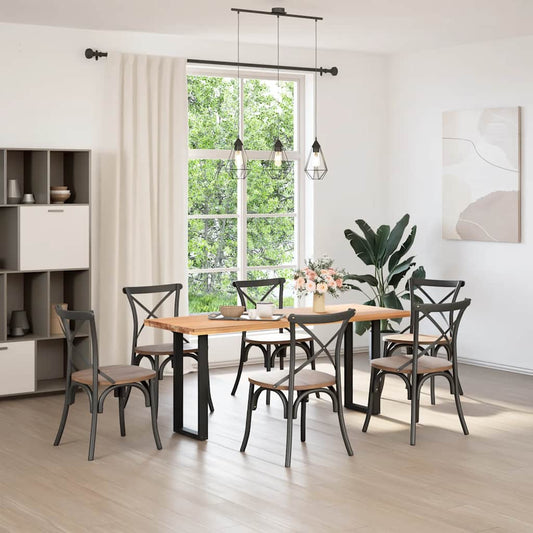 Konsolentischbeine U-Form 2 Stk. Schwarz 38x(72-73) cm Stahl