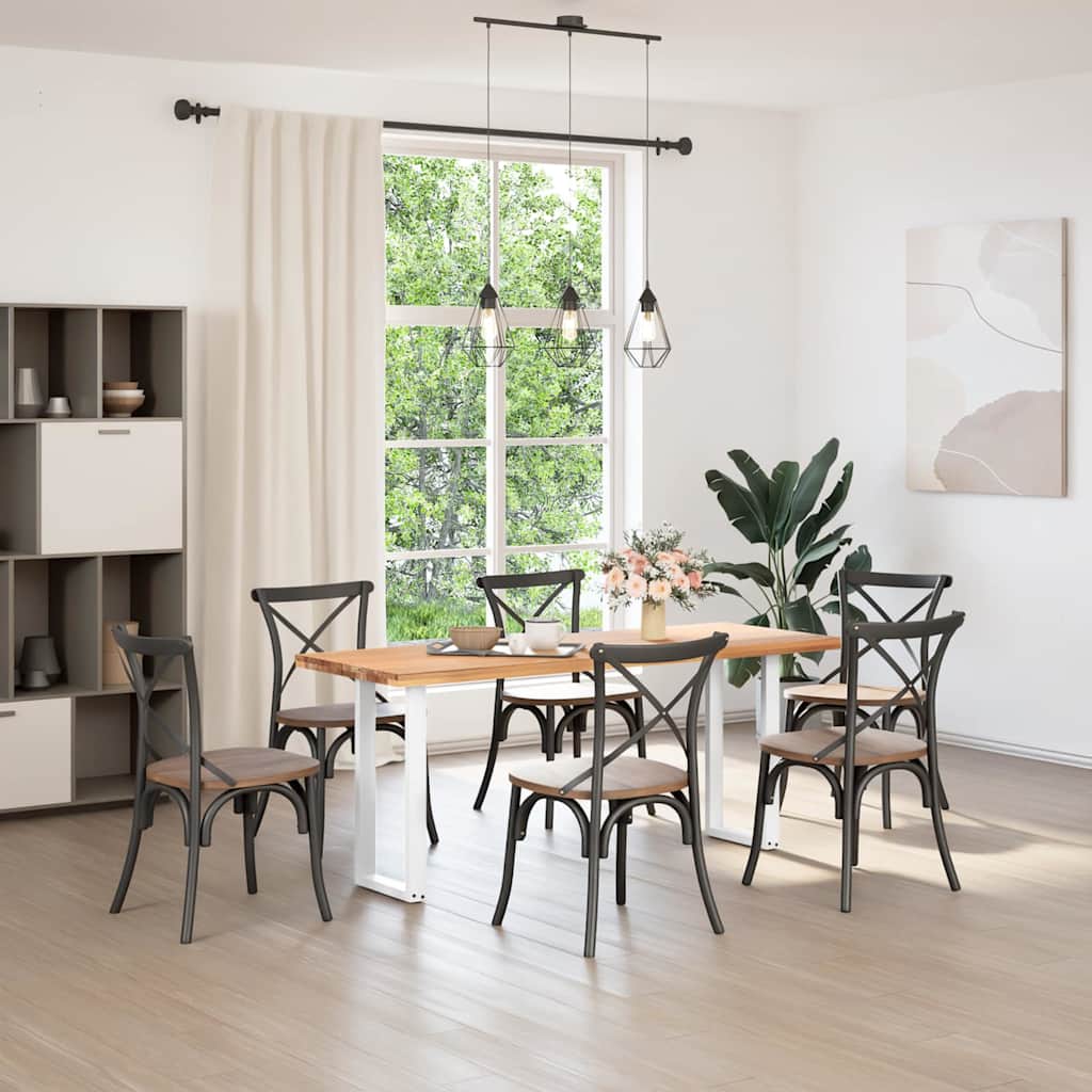 Konsolentischbeine U-Form 2 Stk. Weiß 38x(72-73) cm Stahl