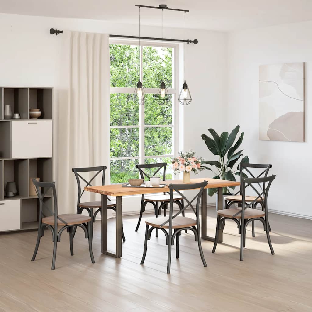 Konsolentischbeine U-Form 2 Stk. Naturstahl 38x(72-73) cm Stahl