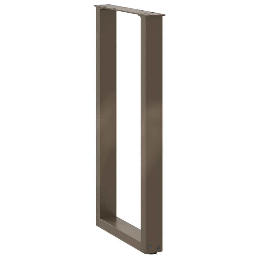 Konsolentischbeine U-Form 2 Stk. Naturstahl 38x(72-73) cm Stahl