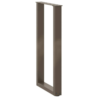 Konsolentischbeine U-Form 2 Stk. Naturstahl 38x(72-73) cm Stahl