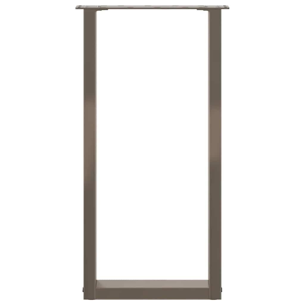 Konsolentischbeine U-Form 2 Stk. Naturstahl 38x(72-73) cm Stahl