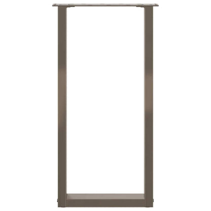 Konsolentischbeine U-Form 2 Stk. Naturstahl 38x(72-73) cm Stahl