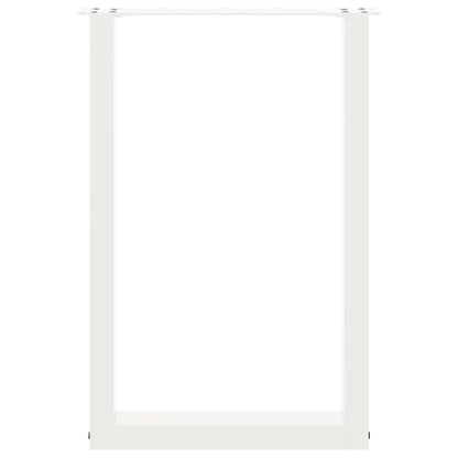 Esstischbeine U-Form 2 Stk. Weiß 50x(72-73) cm Stahl