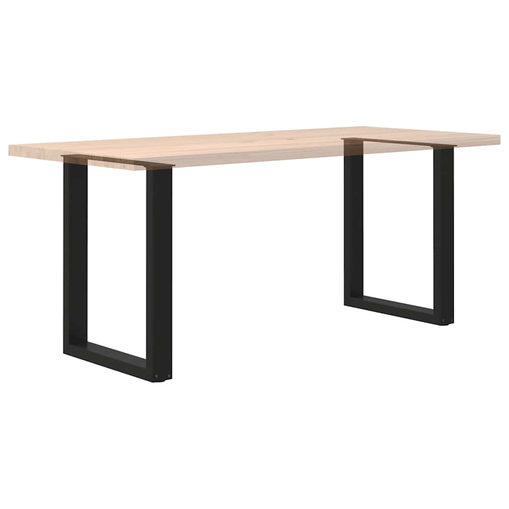 Esstischbeine U-Form 2 Stk. Schwarz 70x(72-73) cm Stahl