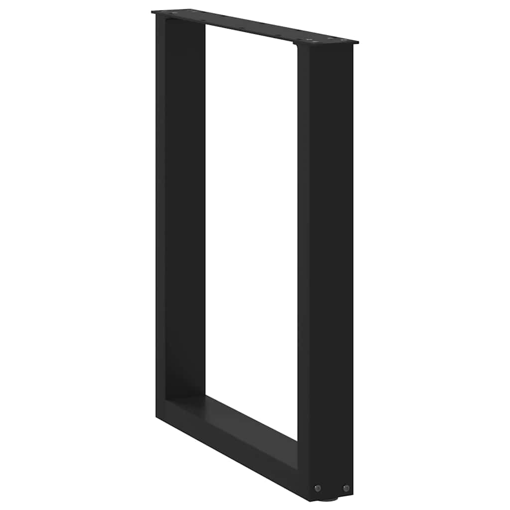 Esstischbeine U-Form 3 Stk. Schwarz 70x(72-73) cm Stahl