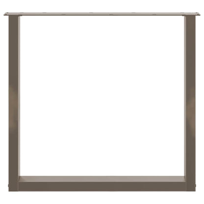 Esstischbeine U-Form 3 Stk. Naturstahl 80x(72-73) cm Stahl