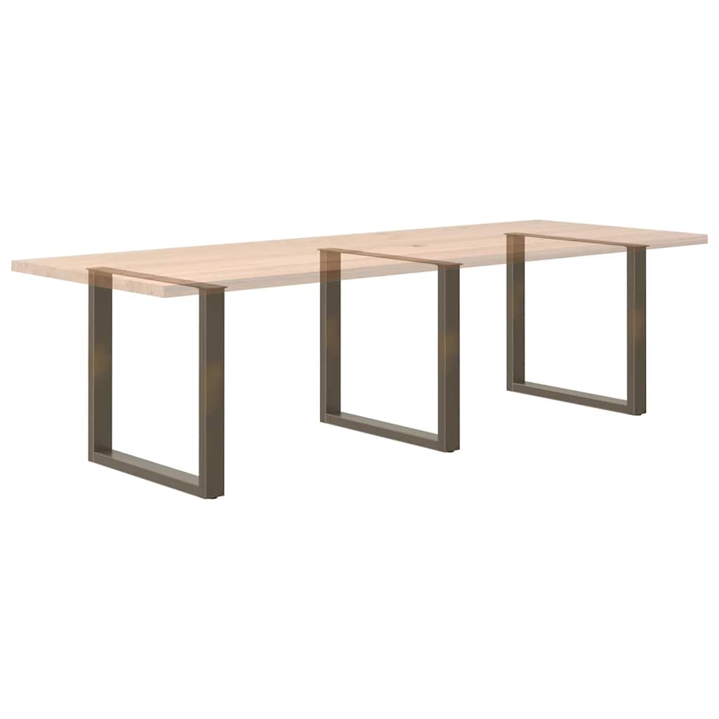 Esstischbeine U-Form 3 Stk. Naturstahl 80x(72-73) cm Stahl