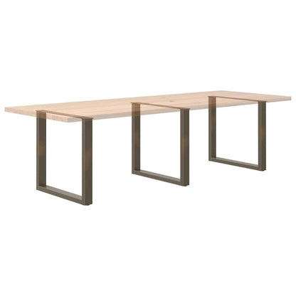Esstischbeine U-Form 3 Stk. Naturstahl 80x(72-73) cm Stahl