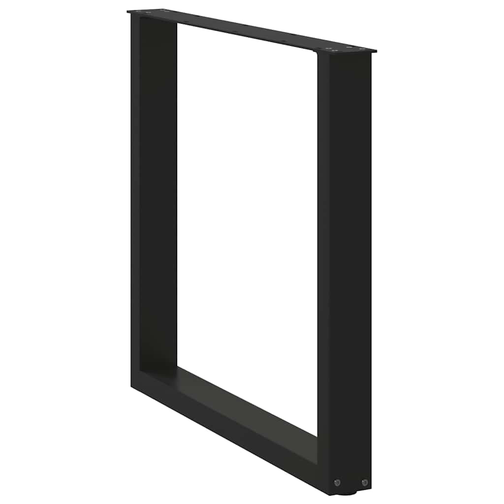 Esstischbeine U-Form 3 Stk. Schwarz 90x(72-73) cm Stahl