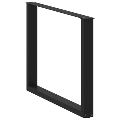 Esstischbeine U-Form 3 Stk. Schwarz 100x(72-73) cm Stahl