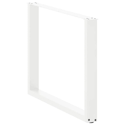 Esstischbeine U-Form 3 Stk. Weiß 100x(72-73) cm Stahl