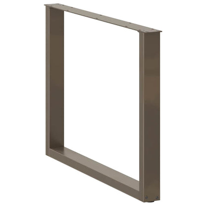 Esstischbeine U-Form 3 Stk. Naturstahl 100x(72-73) cm Stahl