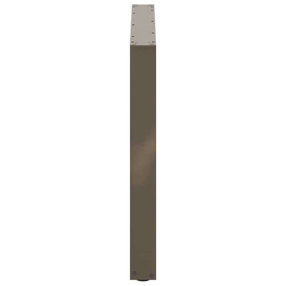 Esstischbeine U-Form 3 Stk. Naturstahl 100x(72-73) cm Stahl
