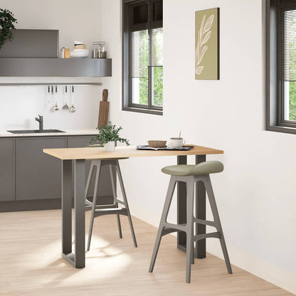 Bartischbeine U-Form 2 Stk. Anthrazit 40x(90-91) cm Stahl