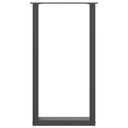 Bartischbeine U-Form 2 Stk. Anthrazit 50x(90-91) cm Stahl