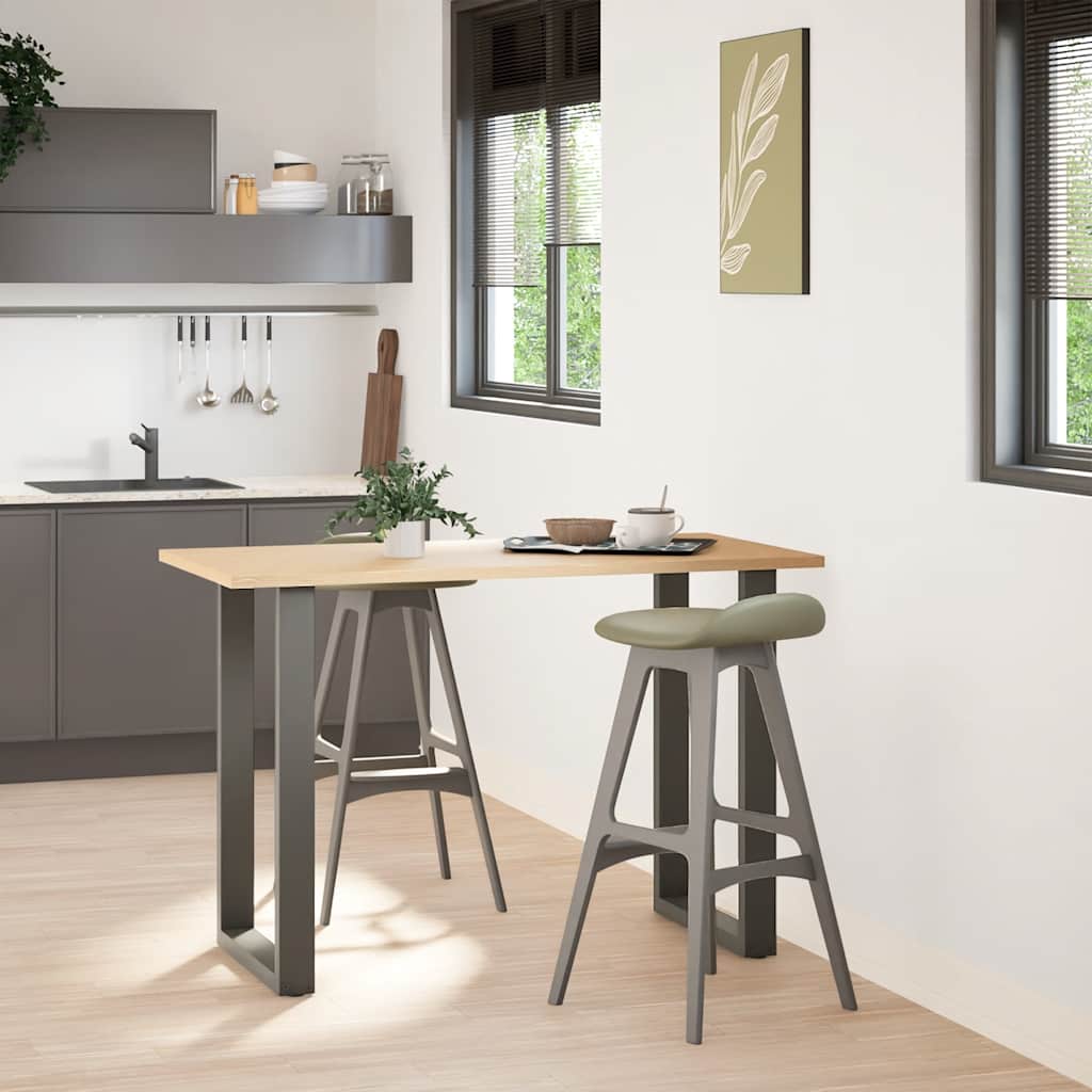 Bartischbeine U-Form 2 Stk. Anthrazit 60x(90-91) cm Stahl