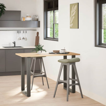 Bartischbeine U-Form 2 Stk. Anthrazit 60x(90-91) cm Stahl