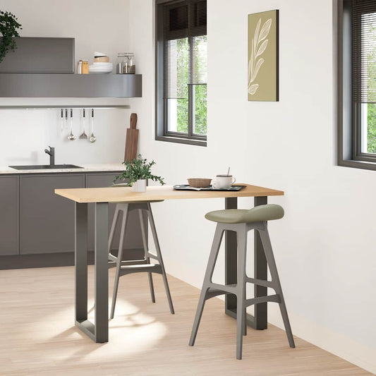 Bartischbeine U-Form 2 Stk. Anthrazit 60x(90-91) cm Stahl