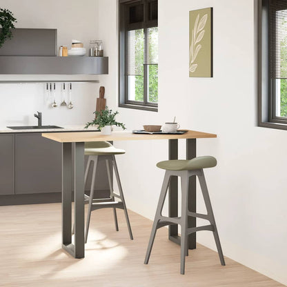 Bartischbeine U-Form 2 Stk. Anthrazit 40x(100-101) cm Stahl