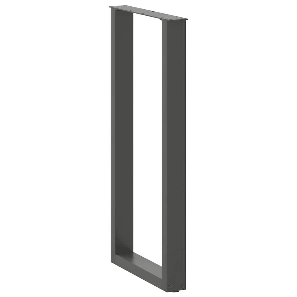 Bartischbeine U-Form 2 Stk. Anthrazit 50x(100-101) cm Stahl