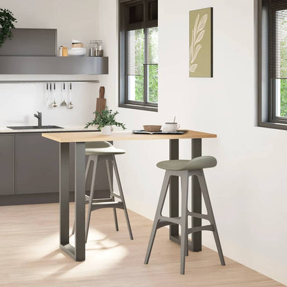 Bartischbeine U-Form 2 Stk. Anthrazit 60x(100-101) cm Stahl