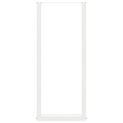 Bartischbeine U-Form 2 Stk. Weiß 40x(110-111) cm Stahl
