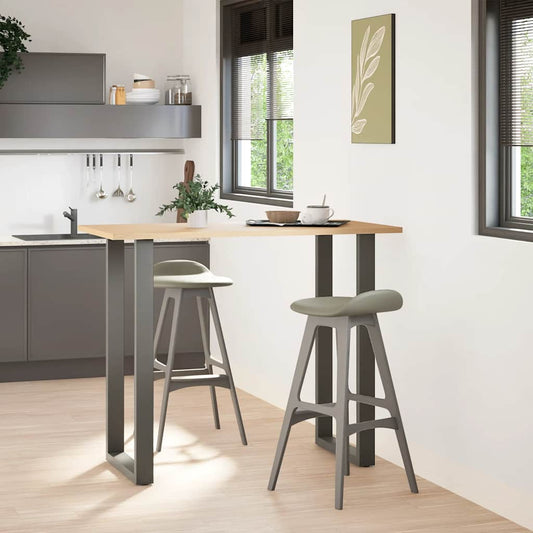 Bartischbeine U-Form 2 Stk. Anthrazit 60x(110-111) cm Stahl