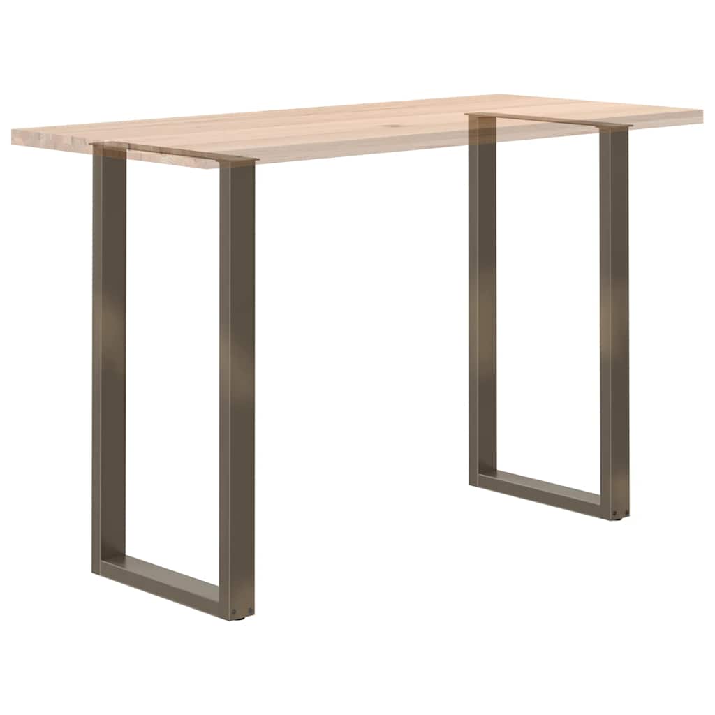 Bartischbeine U-Form 2 Stk. Naturstahl 60x(110-111) cm Stahl