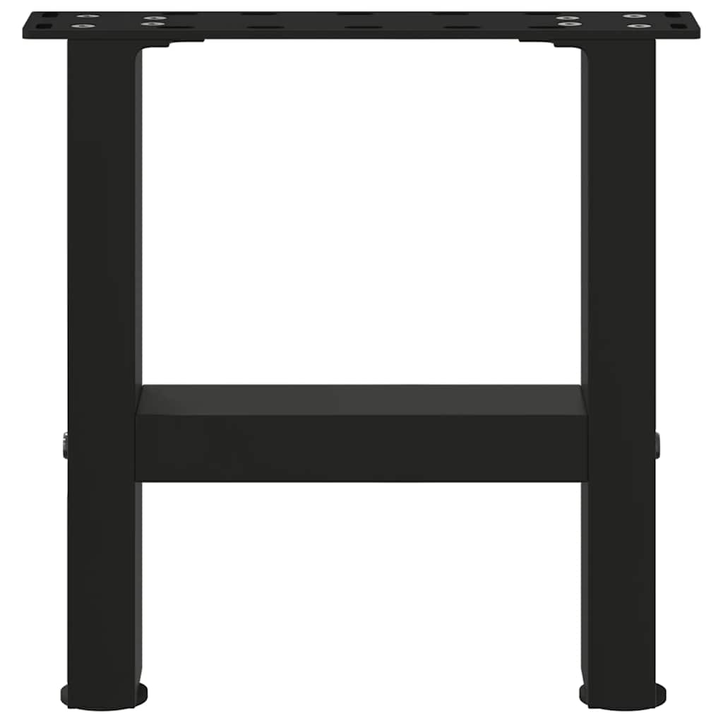 Couchtischbeine Schwarz 2 Stk. 30x(30-31) cm Stahl