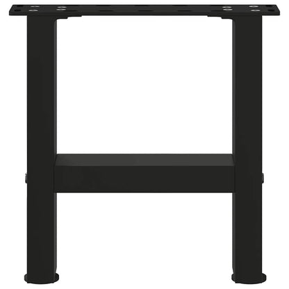 Couchtischbeine Schwarz 2 Stk. 30x(30-31) cm Stahl