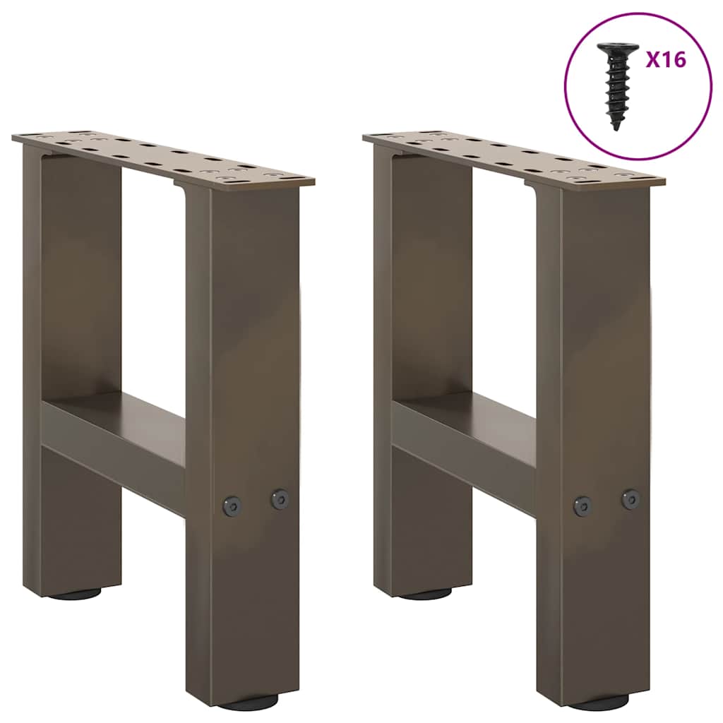 Couchtischbeine Naturstahl 2 Stk. 30x(30-31) cm Stahl