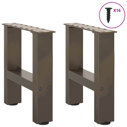 Couchtischbeine Naturstahl 2 Stk. 30x(30-31) cm Stahl