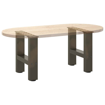Couchtischbeine Naturstahl 2 Stk. 30x(30-31) cm Stahl