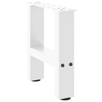 Couchtischbeine Weiß 2 Stk. 40x(30-31) cm Stahl