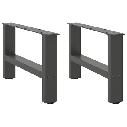 Couchtischbeine Anthrazit 2 Stk. 50x(30-31) cm Stahl