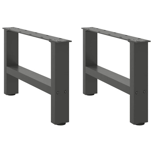 Couchtischbeine Anthrazit 2 Stk. 50x(30-31) cm Stahl