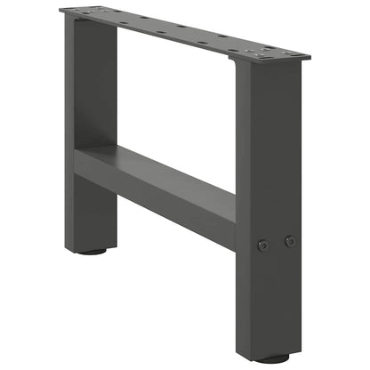 Couchtischbeine Anthrazit 2 Stk. 50x(30-31) cm Stahl