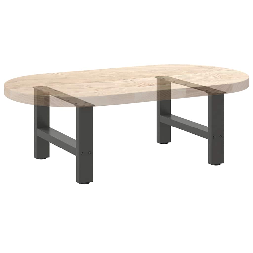 Couchtischbeine Anthrazit 2 Stk. 50x(30-31) cm Stahl