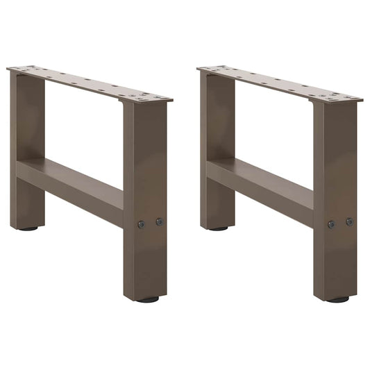 Couchtischbeine Naturstahl 2 Stk. 50x(30-31) cm Stahl