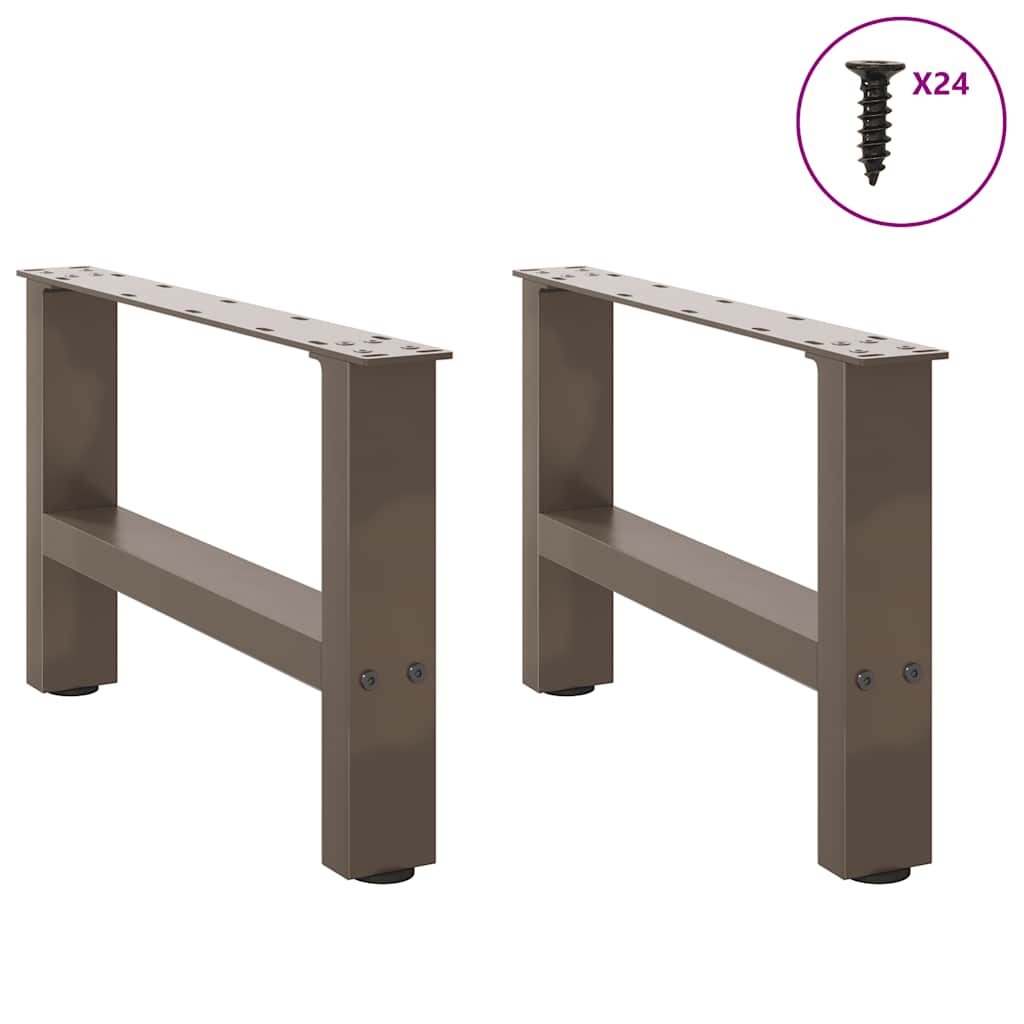 Couchtischbeine Naturstahl 2 Stk. 50x(30-31) cm Stahl