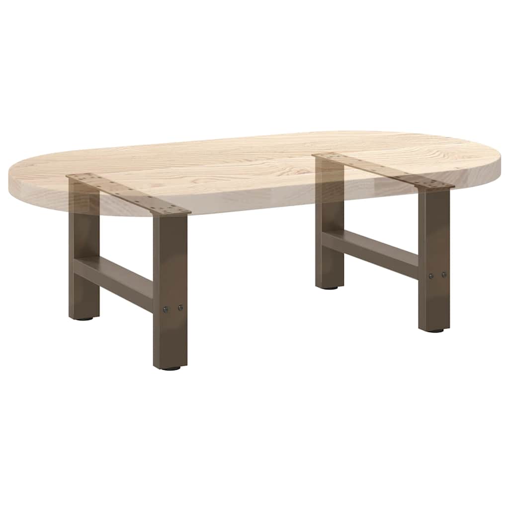 Couchtischbeine Naturstahl 2 Stk. 50x(30-31) cm Stahl